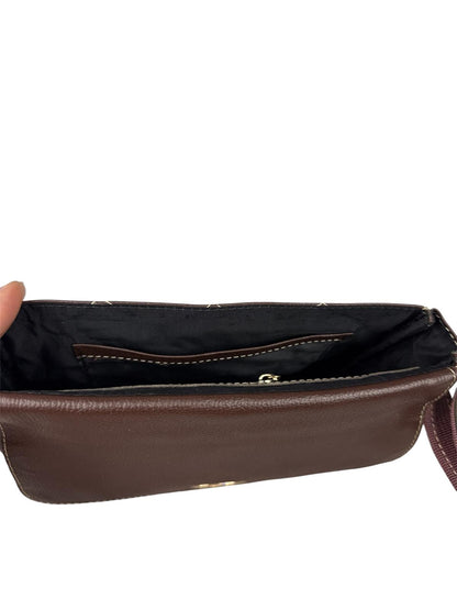 Quilted genuine leather crossbody bag