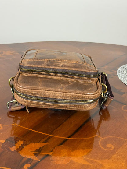Genuine Leather Unisex Crossbody Bag
