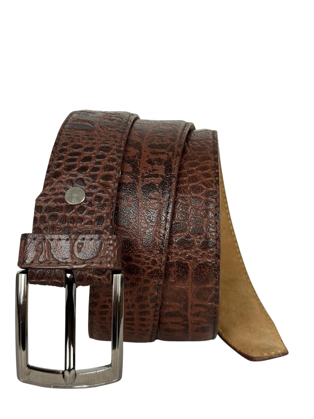 Men’s Genuine Leather Belt – Croco & Alligator Pattern