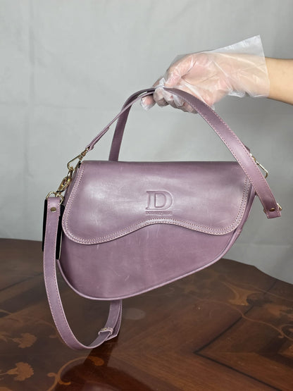 Genuine Leather Women's Crossbody Bag – Luxury Leather Handbag with Two Removable Straps